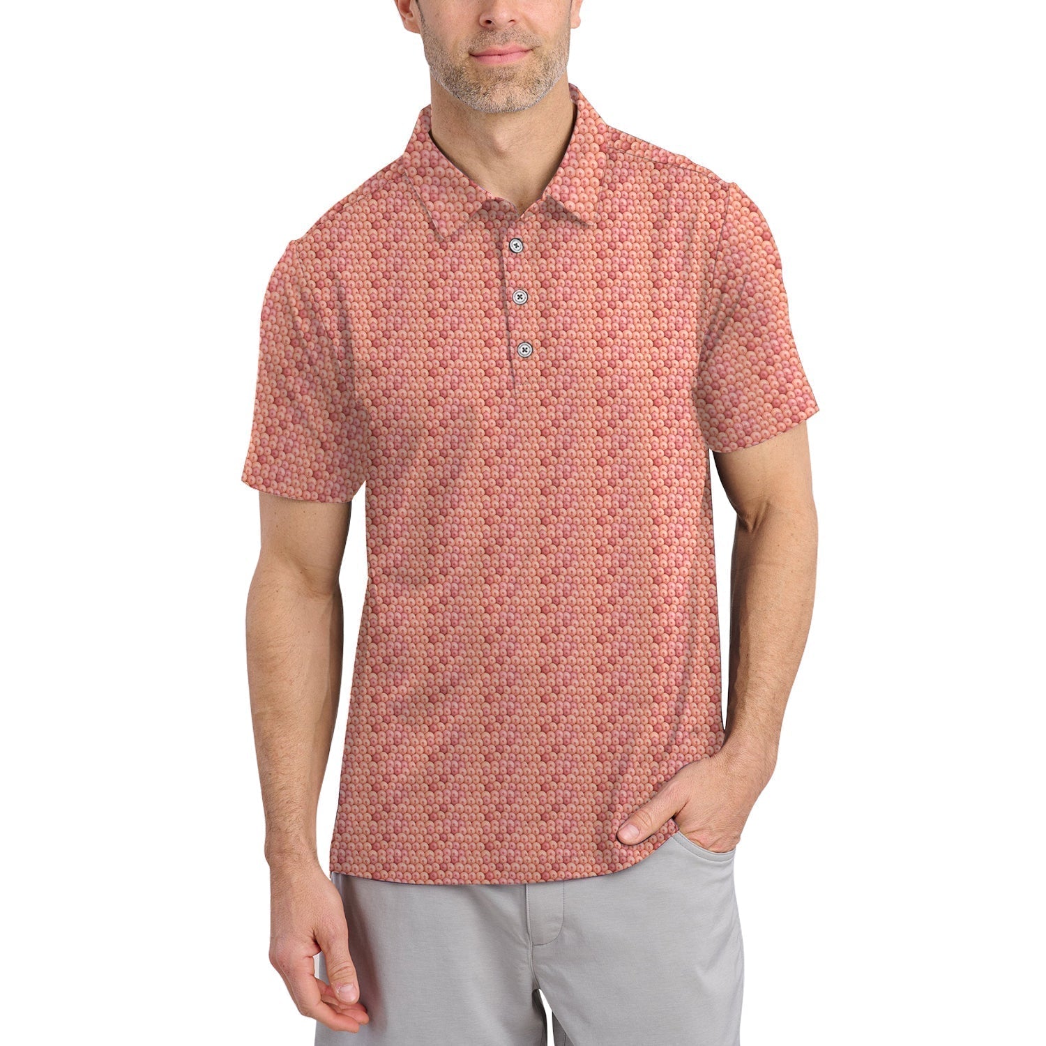 Breast Cancer Golf Shirt, Boobs Pattern Golf Shirt, Funny Golf Shirt For Golfer