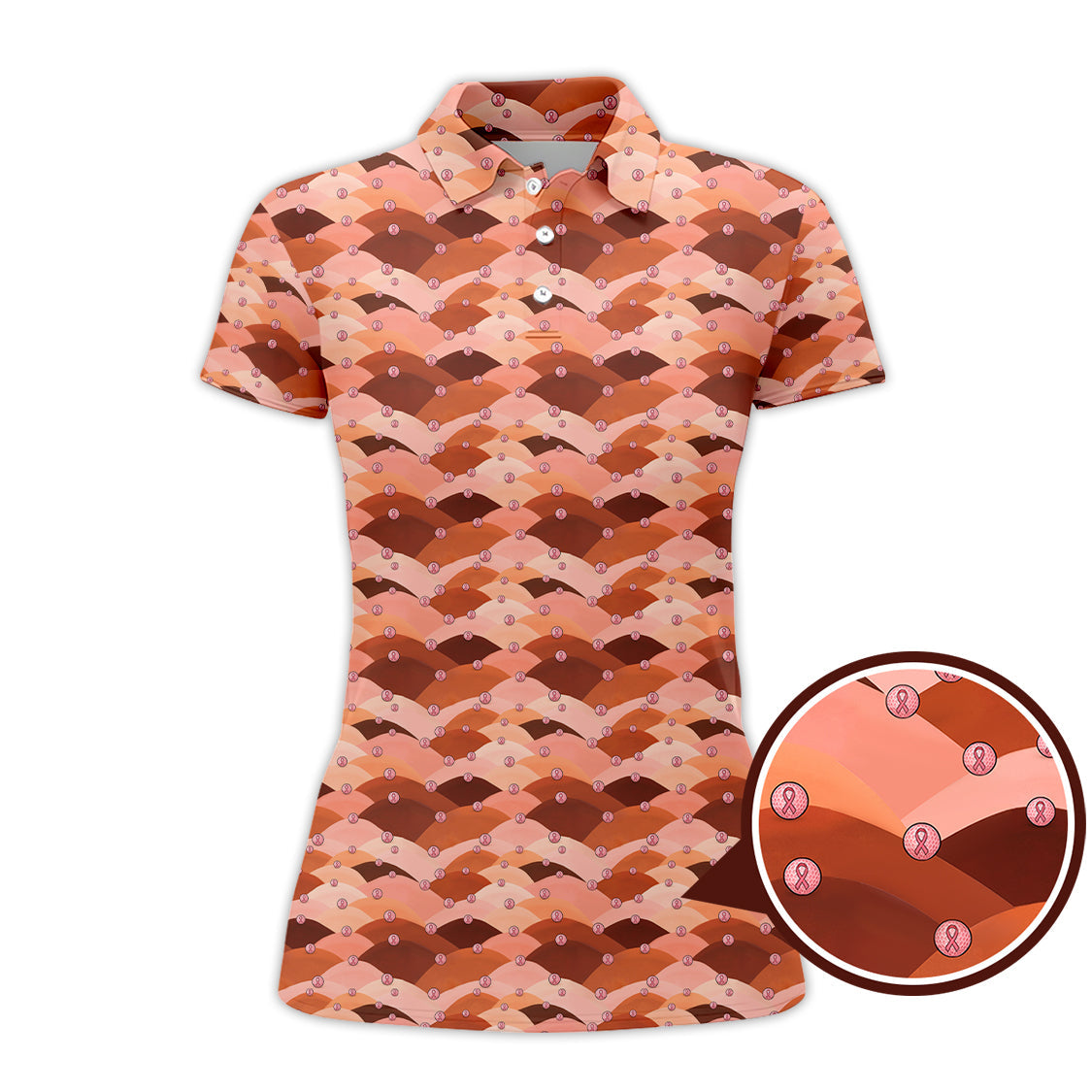 Breast Cancer Golf Shirt, Boobs Pattern Golf Shirt, Golf Gift For Golfer, Funny Golf Shirt