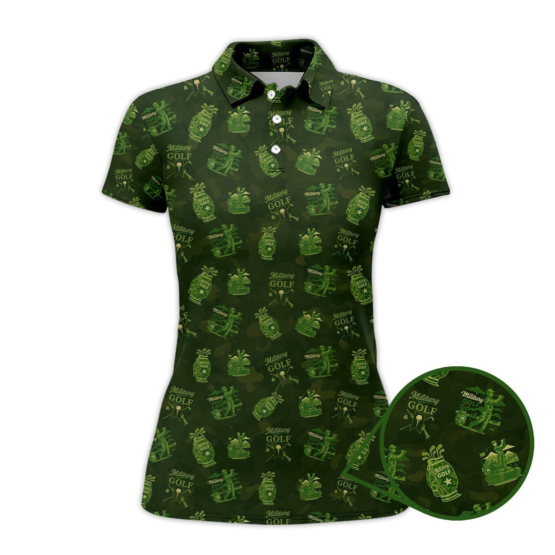Military Golf Pattern Shirt, Army Golf Shirts For Golf Lovers, Golf Gift For Men's