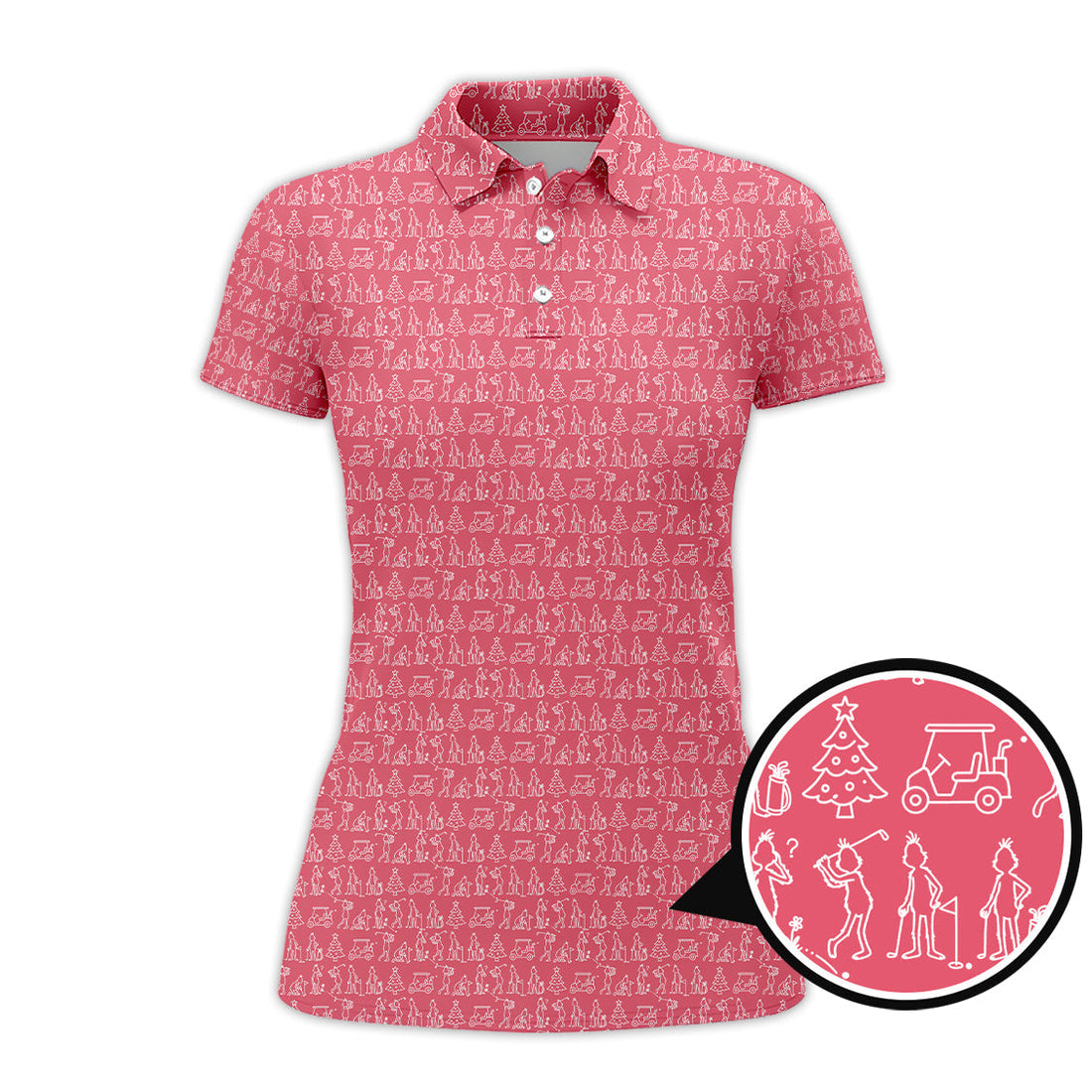Pink Pattern Golf Shirt, Grinch Golf Shirt, Funny Golf Shirt For Golfer