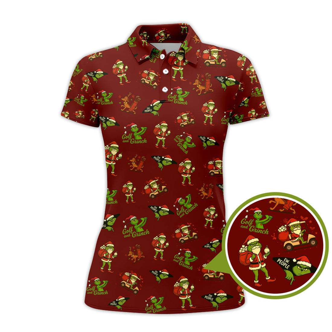 Xmas Golf Shirt For Golfer, Christmas Golf Shirt, Funny Pattern Golf Shirt For Men
