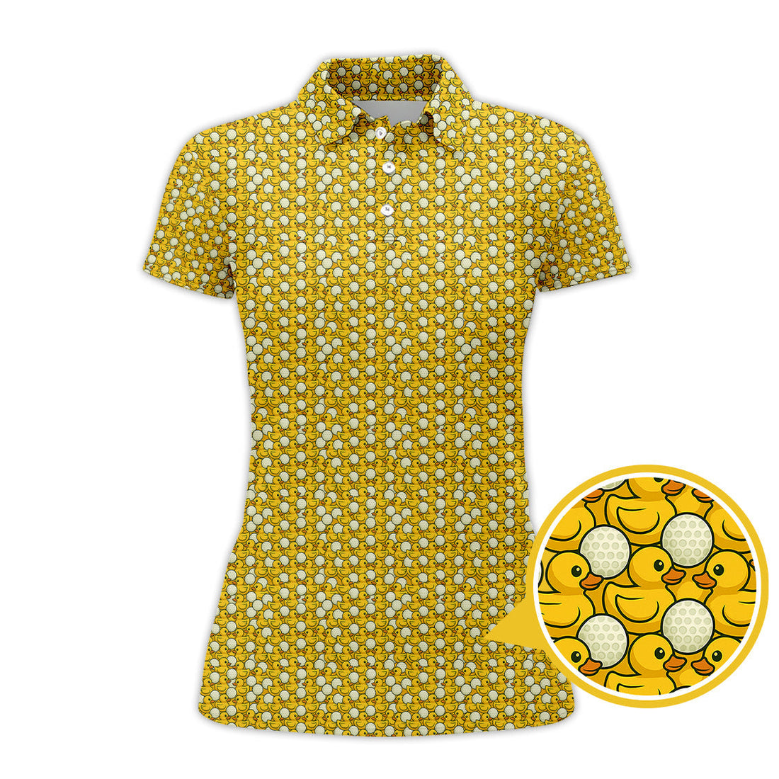 Duck Golf Shirt For Golfer, Funny Pattern Golf Shirt, Crazy Golf Shirt For Men