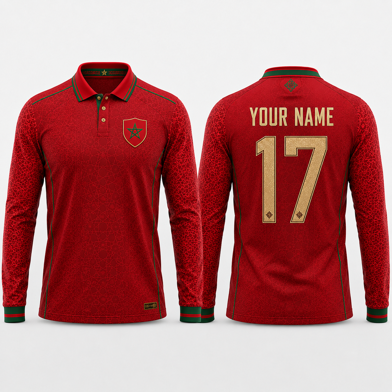 Moroccan Zellige Tile V-Neck For Men Football Lover, Morocco Soccer Jerseys Soccer Fan Gift