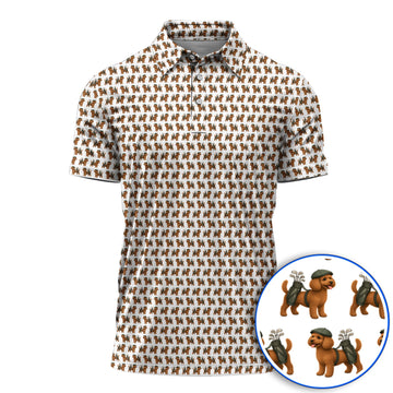 Funny Dog Pattern Golf Shirt, Poodle Golf Polos, Golf Gift For Golfer