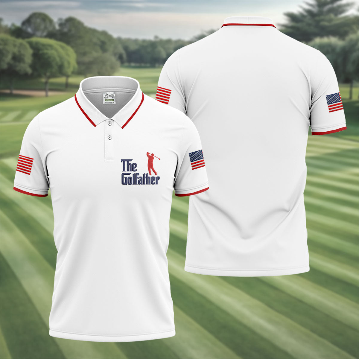The Golfather Father's Day Golf Shirt, Men's Funny Golf Shirts, Golf Gift For Dad