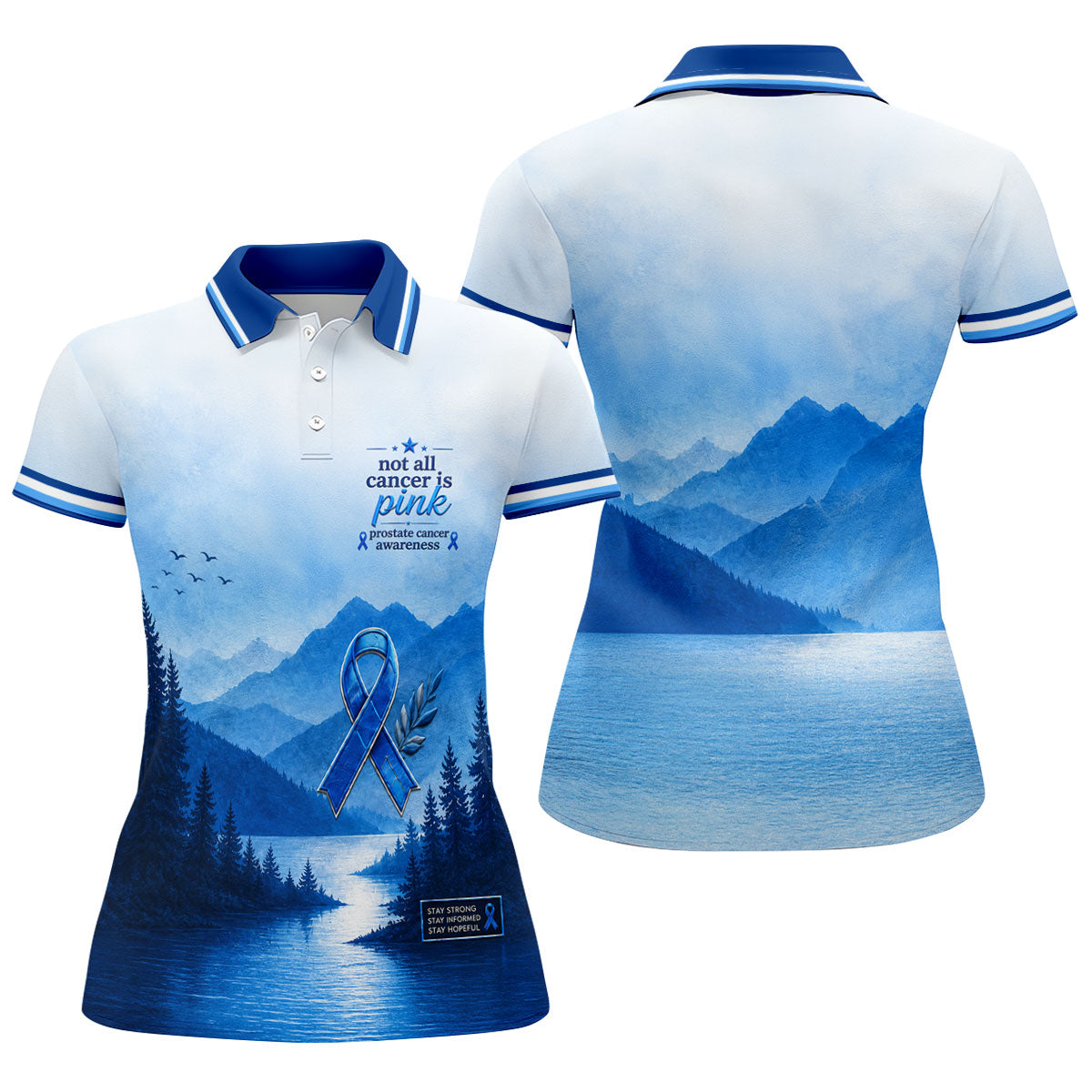 Not All Cancer Is Pink Prostate Cancer Awareness Polo Shirt, Ladies Golf Shirt, Women's Golf Tops
