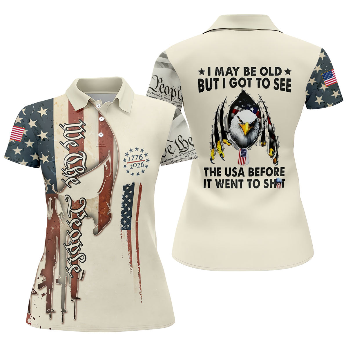 Funny Old USA Before It Went To Sh*t Golf Polo Shirt, Women’s Golf Polo, Ladies Golf Shirts