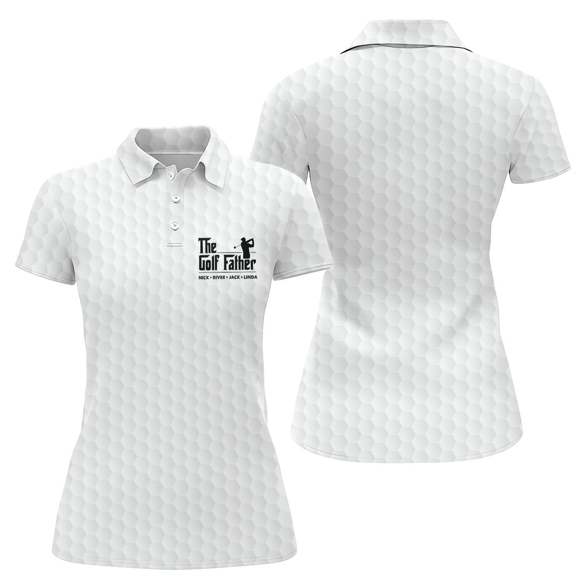 The Golf Father Custom Name Ladies Golf Tops, Golf Shirt For Women, Father's Day Presents Golf