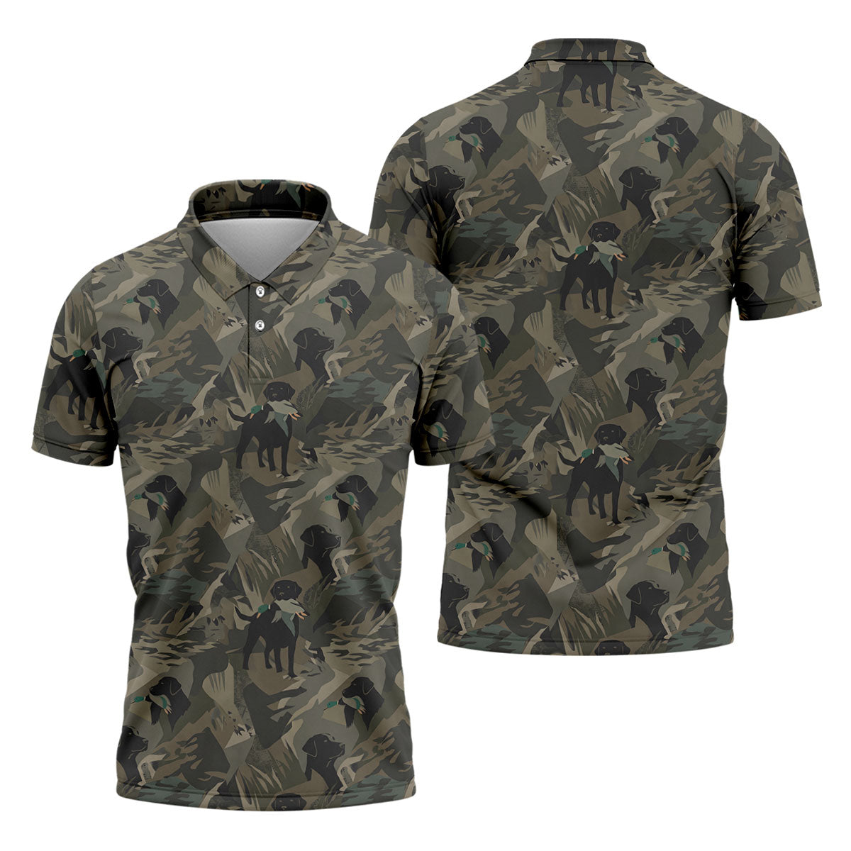 Duck Hunting Labrador Hawaiian Golf Shirt, Golf Shirts For Men, Mens Golf Apparel