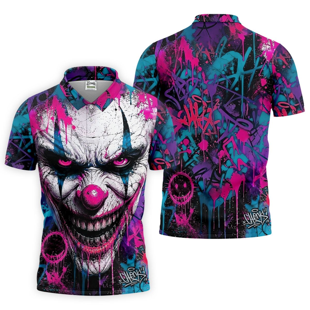 Halloween Horror Character Golf Shirt, Mens Golf Polo, Printed Golf Shirts