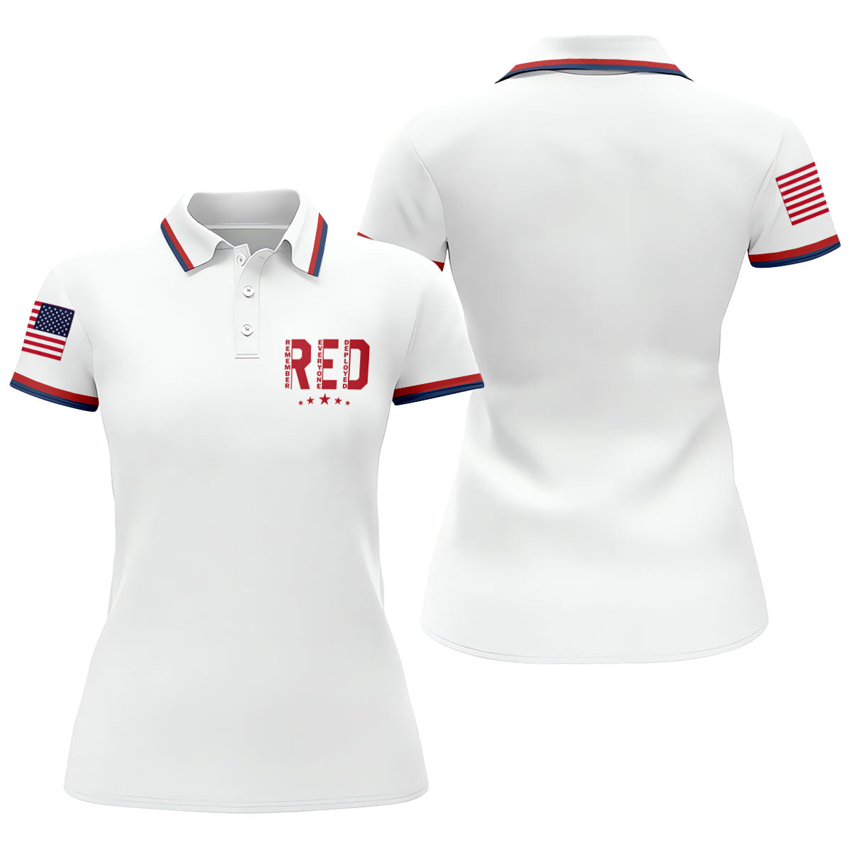 RED Friday Military Support 250 Anniversary Patriotic Golf Shirt, Golf Shirt For Women