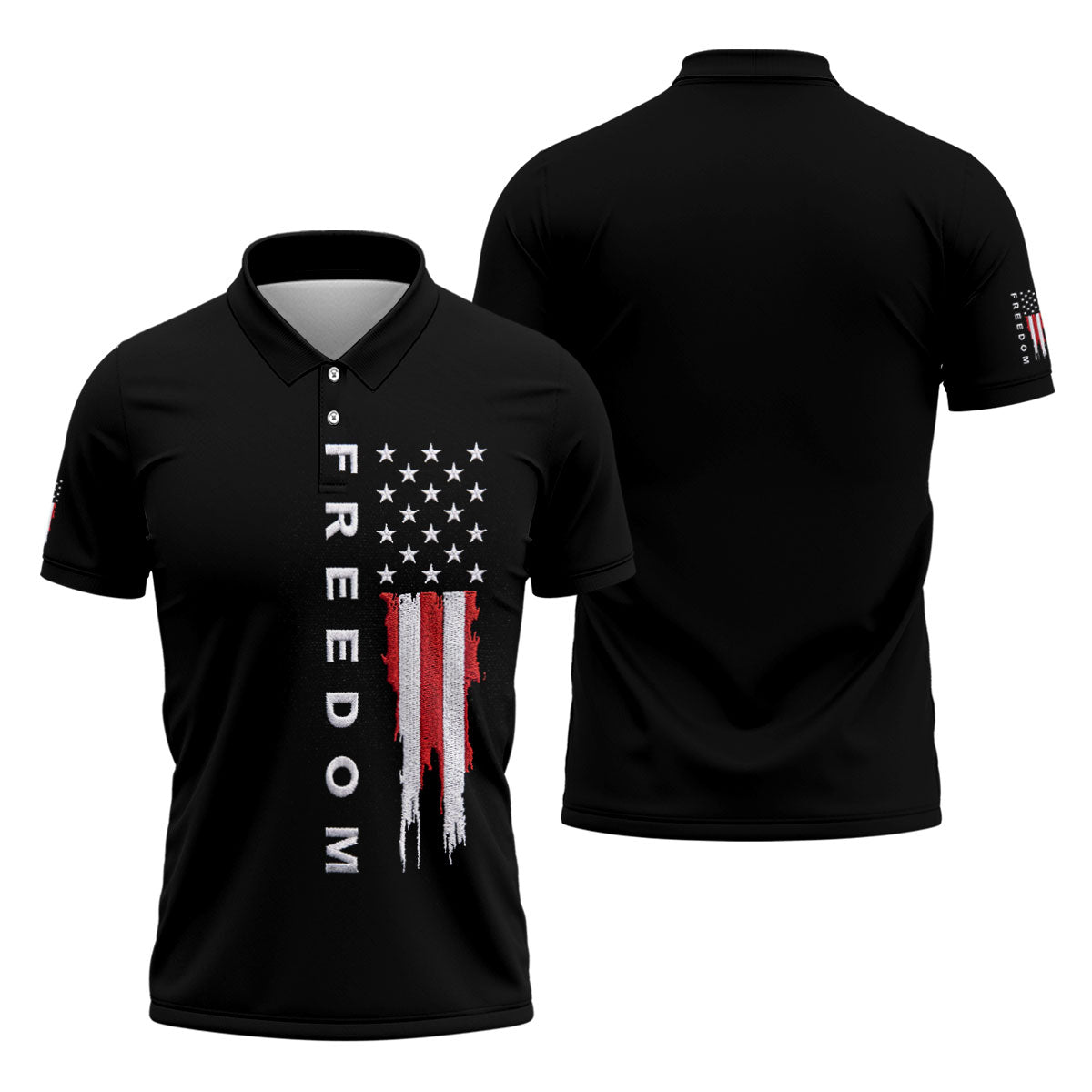 Stars And Stripes Flag 250th Anniversary Golf Shirt, Patriotic 4th Of July Golf Shirts For Men