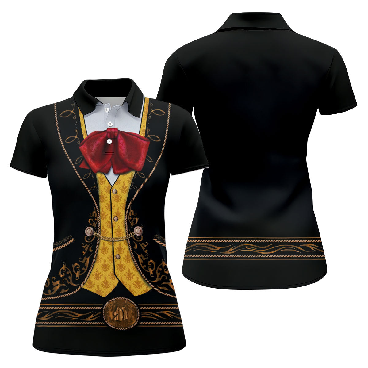 Mexican Fiesta Theme Funny Costume Ladies Golf Tops, Cinco De Mayo Celebration Golf Shirt For Women