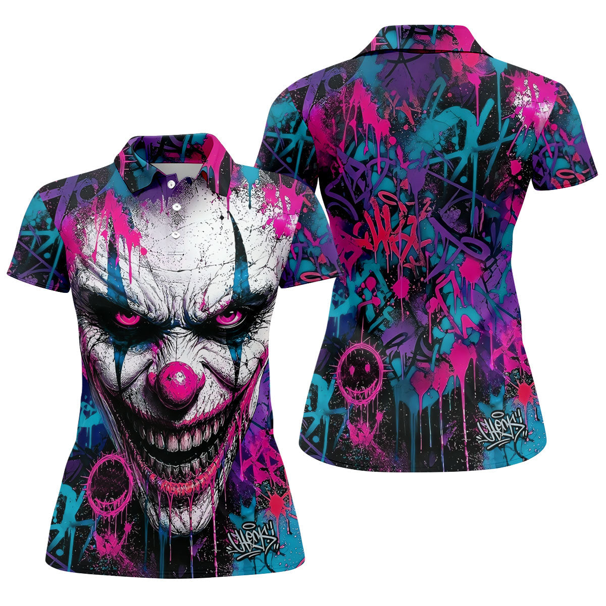 Halloween Horror Character Golf Shirt, Women's Golf Apparel, Ladies Golf Top