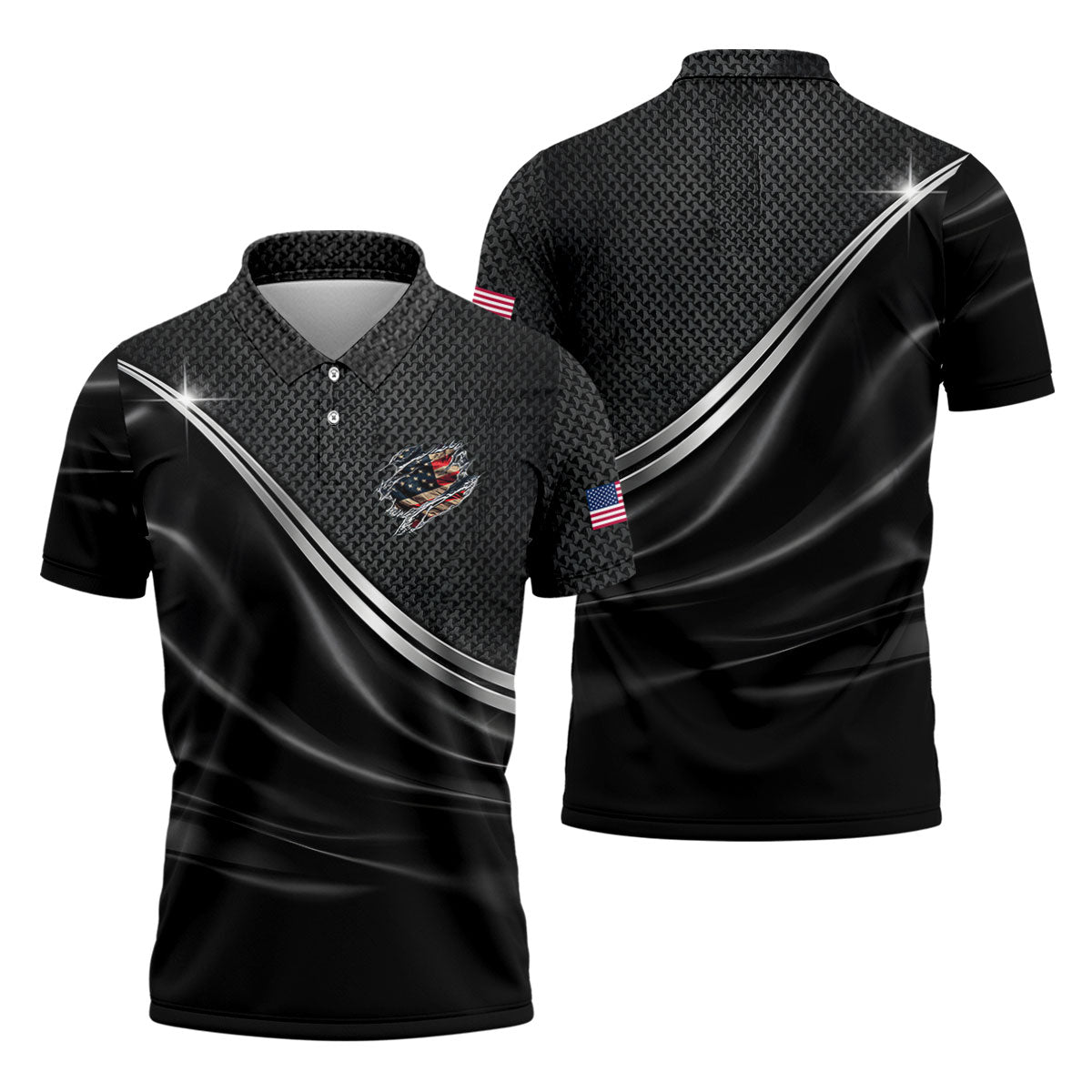 250 Years Ripped Flag Patriotic Golf Shirt, 4th Of July Golf Shirt, Golf Shirts For Men