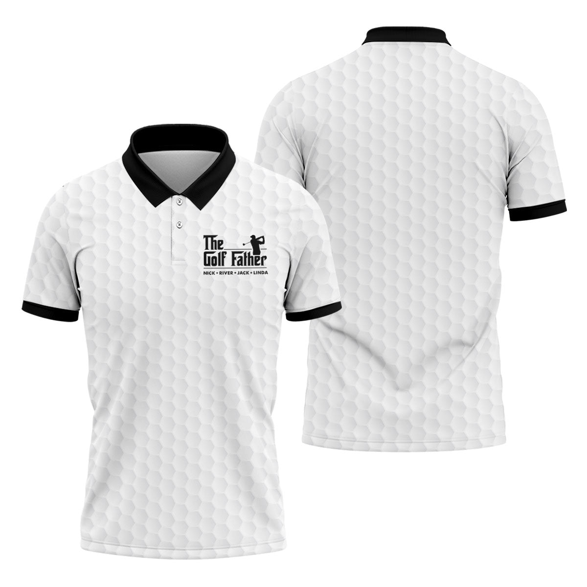 The Golf Father Custom Name Golf Tops For Men, Golf Shirt For Dad, Father's Day Presents Golf