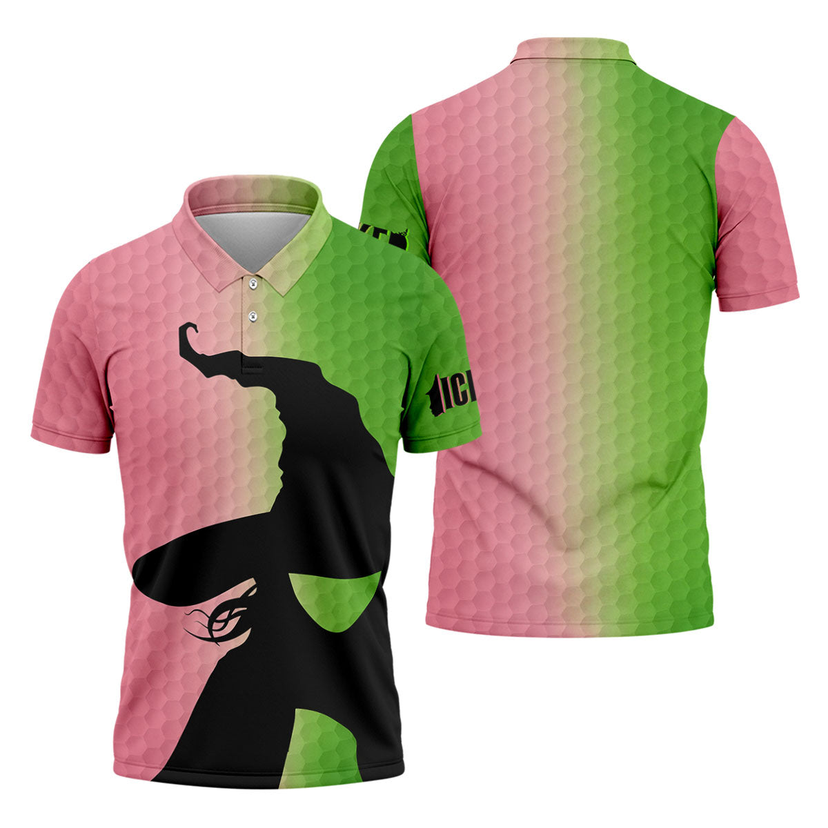 Halloween Witch Hat Golf Polo Shirt, Men's Golf Shirt, Golf Polo Shirts For Men