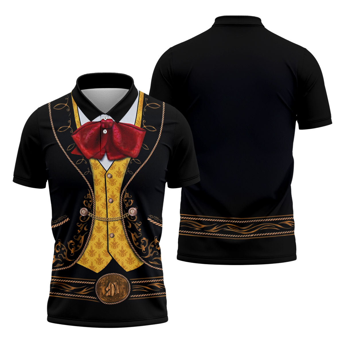 Mexican Fiesta Theme Funny Costume Golf Tops For Men, Cinco De Mayo Celebration Golf Shirts For Men