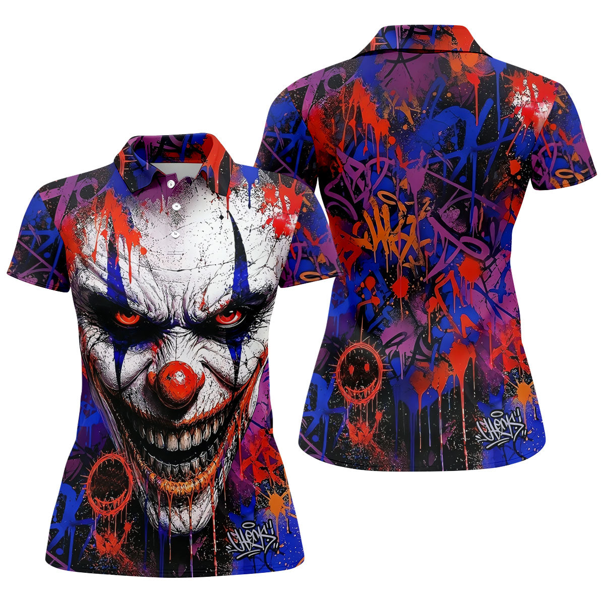 Halloween Horror Character Golf Shirt, Ladies Golf Shirts, Golf Tops For Women