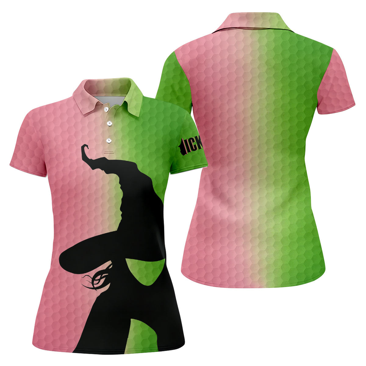 Halloween Witch Hat Golf Polo Shirt, Ladies Golf Shirt, Golf Tops For Women