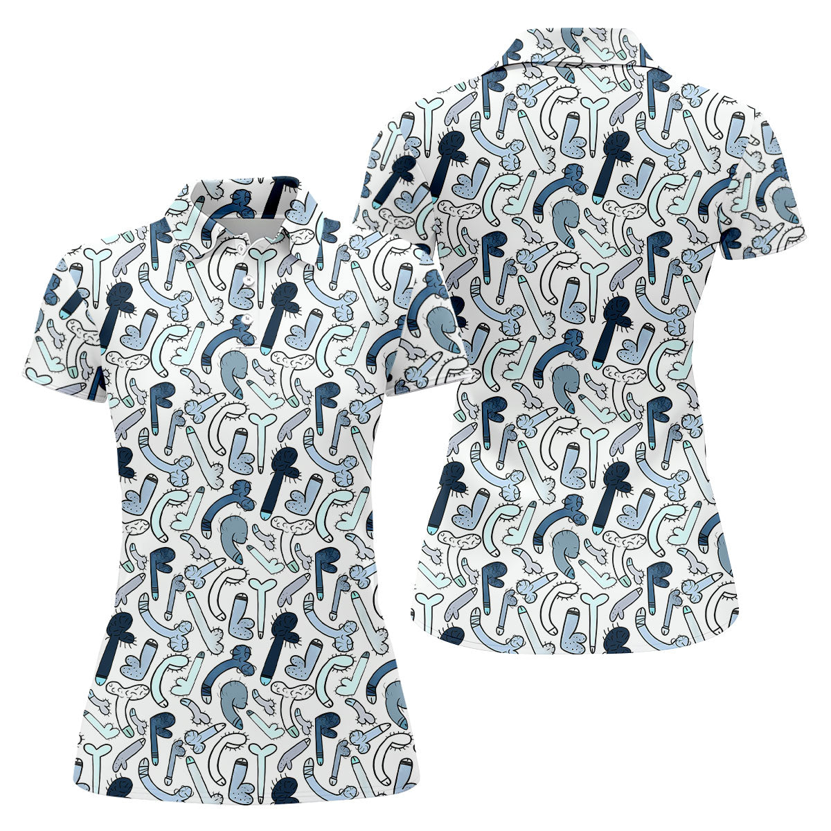 Adult Humor Hawaiian Golf Shirt, Dirty Funny Ladies Golf Tops, Golf Shirt For Women