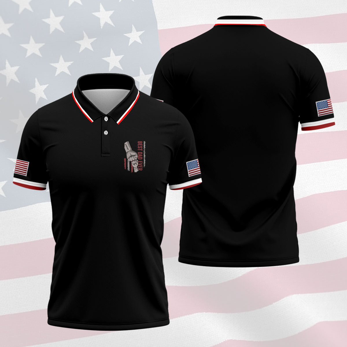Best Dad Ever Father's Day Golf Shirt, Golf Gift For Dad, Golf Shirts For Men