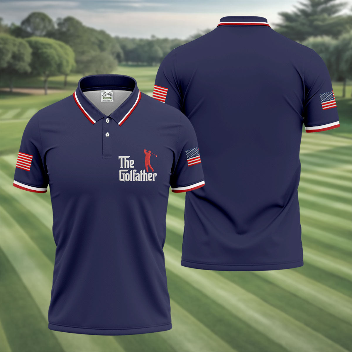 The Golfather Father's Day Golf Shirt, Men's Funny Golf Shirts, Golf Gift For Dad