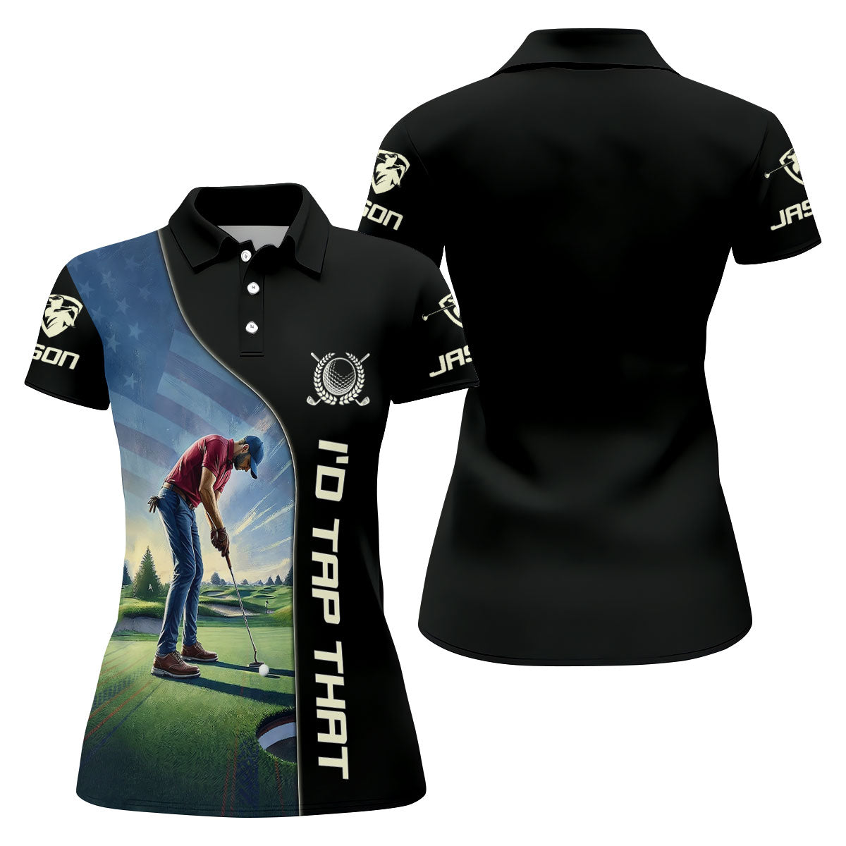 I'd Tap That 250th Anniversary Patriotic Golf Shirt, 4th Of July Golf Shirt For Women
