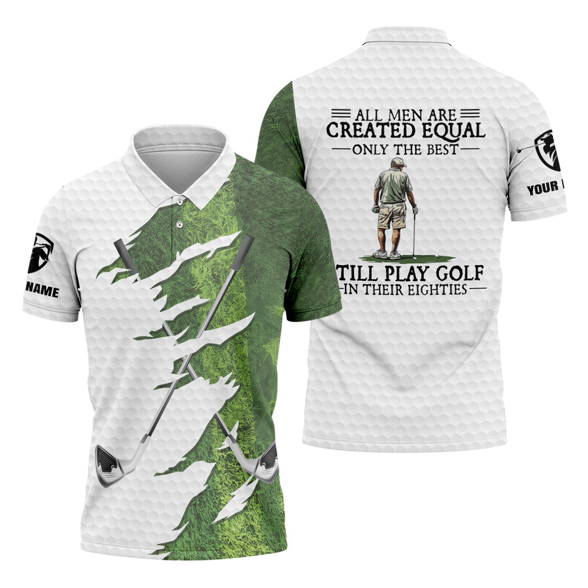 Personalized Ripped Fairway Golf Shirt, Men's Golf Shirt, Golf Polo Shirts For Men