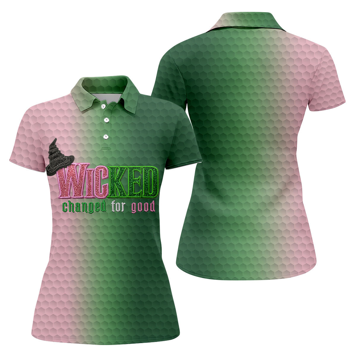Wicked Changed For Good Halloween Shirt, Golf Polo For Women, Printed Golf Shirt