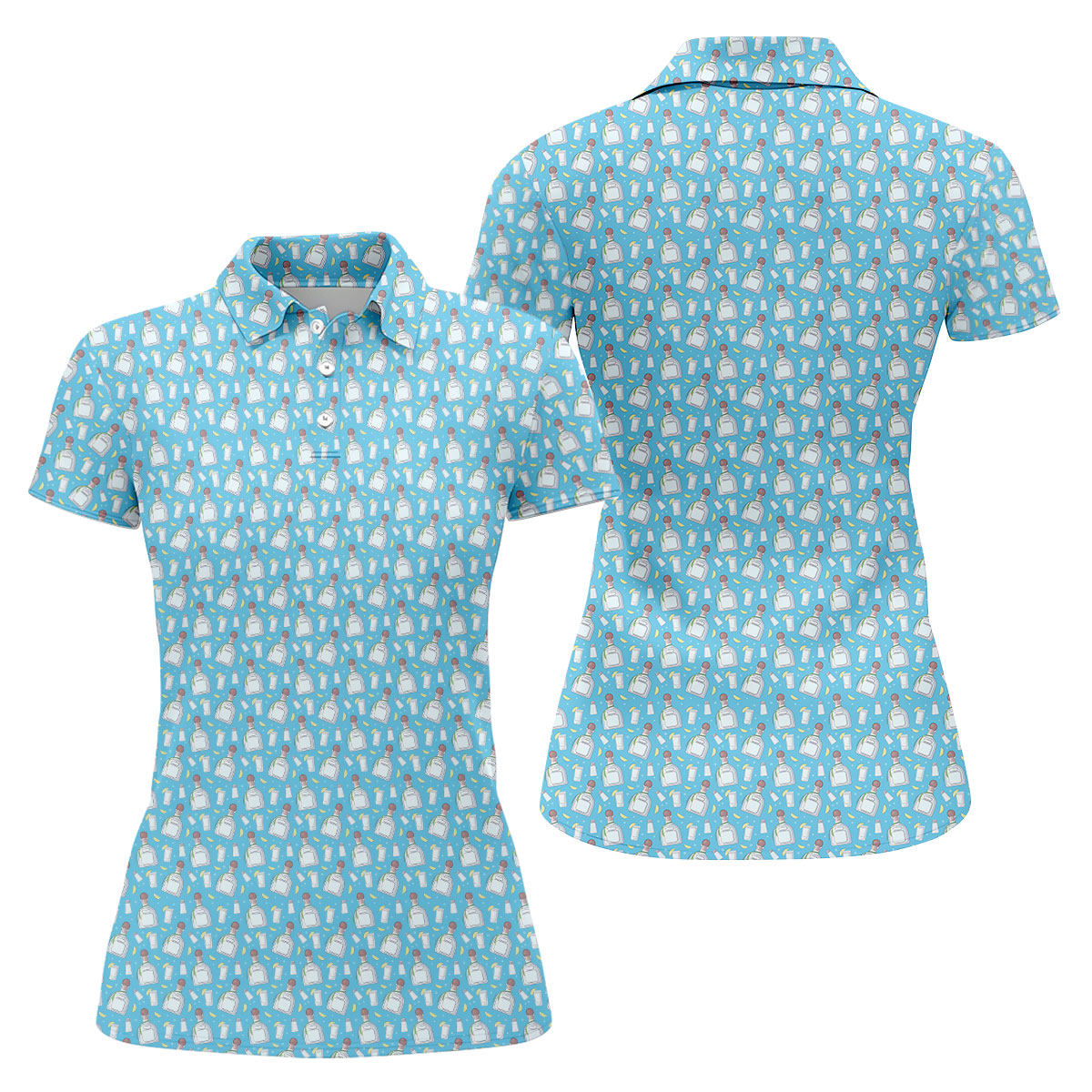 Shot Bottles Of Tequila Cinco De Mayo Celebration Fiesta Themed Golf Shirt For Women