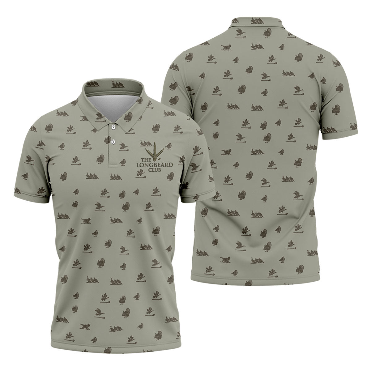 The Longbeard Club Turkey Hunting Father's Day Golf Shirt, Dad Golf Shirt, Golf Gift For Dad