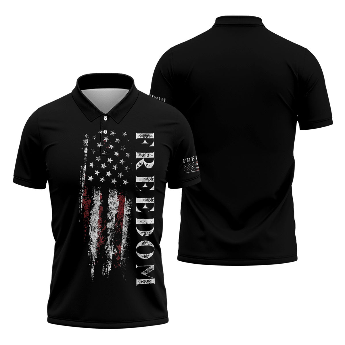 Freedom USA Distressed Flag US 250th Anniversary Golf Shirt, Patriotic Golf Shirt, Golf Shirts For Men