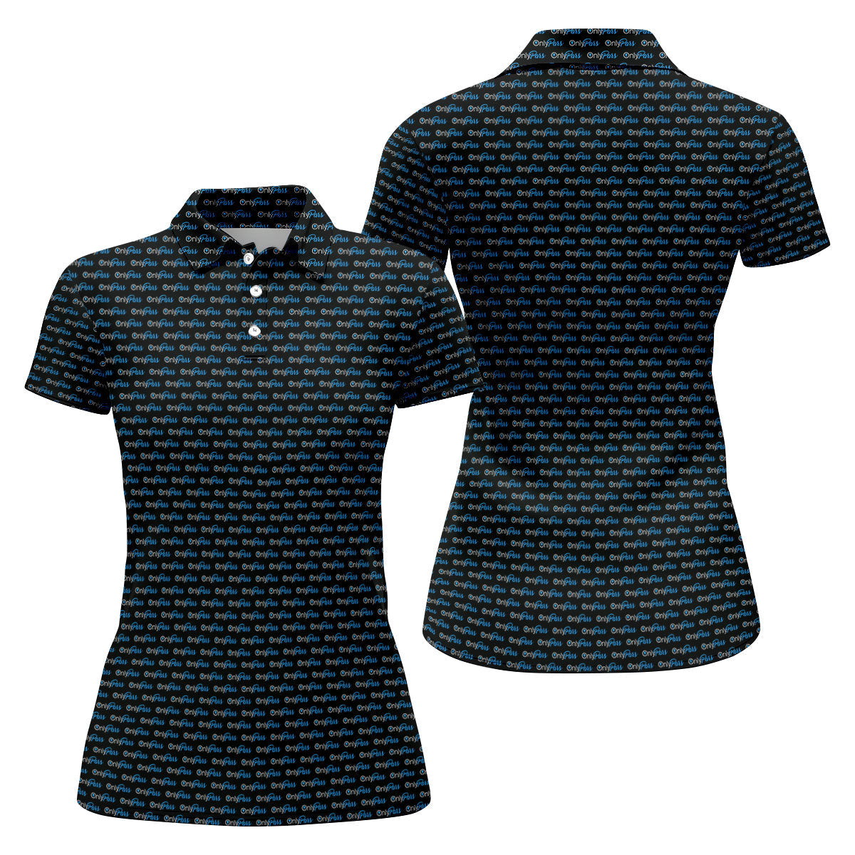 OnlyPars All Over Print Golf Top, Funny Golfer Humor Design, Golf Shirts For Women