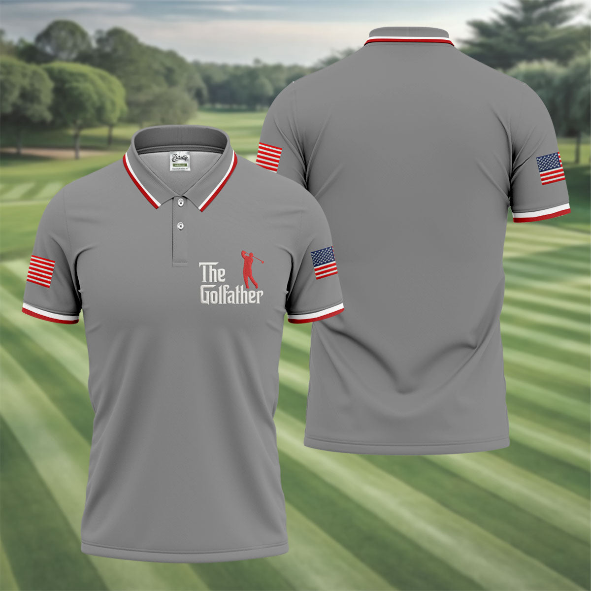 The Golfather Father's Day Golf Shirt, Men's Funny Golf Shirts, Golf Gift For Dad