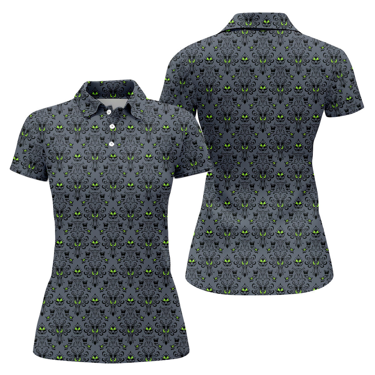 Haunted Mansion Hitchhiking Ghosts Halloween Golf Shirt, Halloween Gift Idea, Ladies Golf Shirts