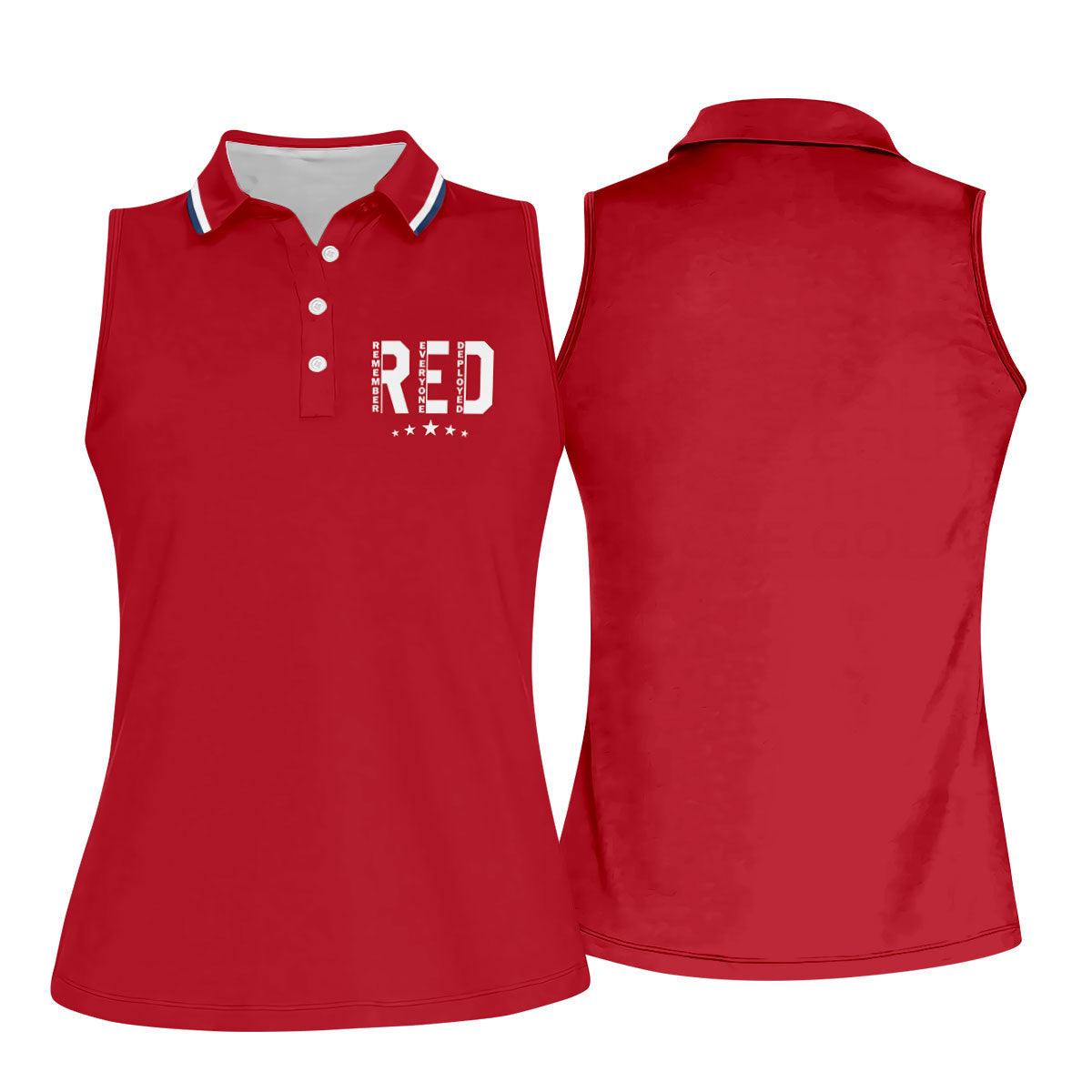 RED Friday Military Support 250 Anniversary Red Patriotic Golf Shirt, Golf Shirt For Women