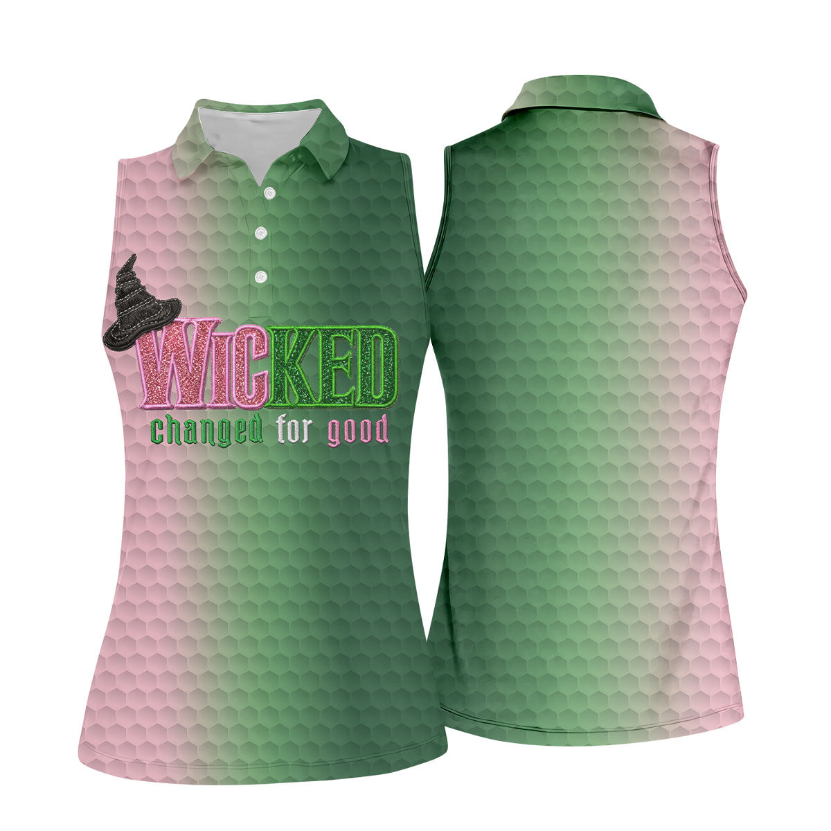 Wicked Changed For Good Halloween Shirt, Golf Polo For Women, Printed Golf Shirt