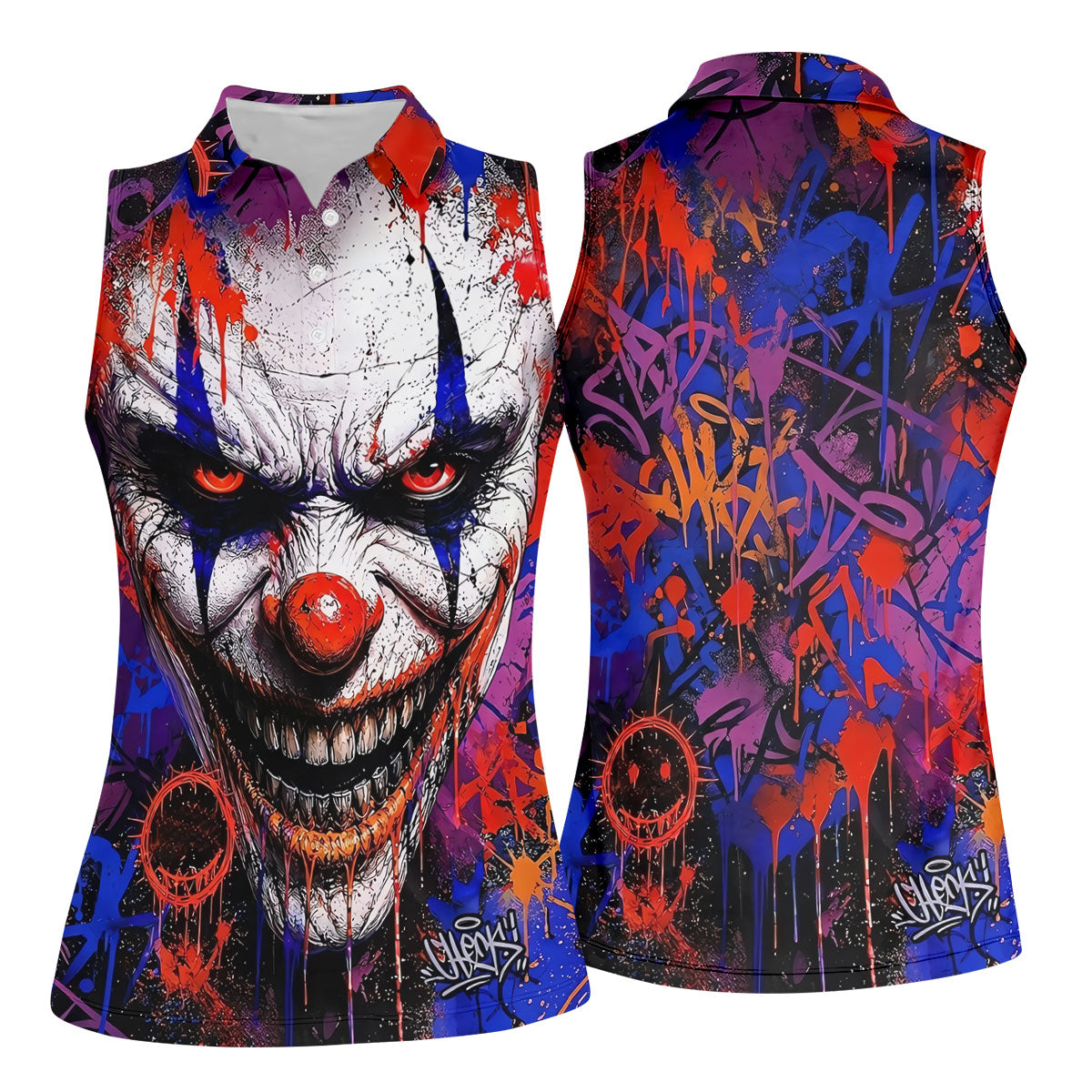 Halloween Horror Character Golf Shirt, Ladies Golf Shirts, Golf Tops For Women