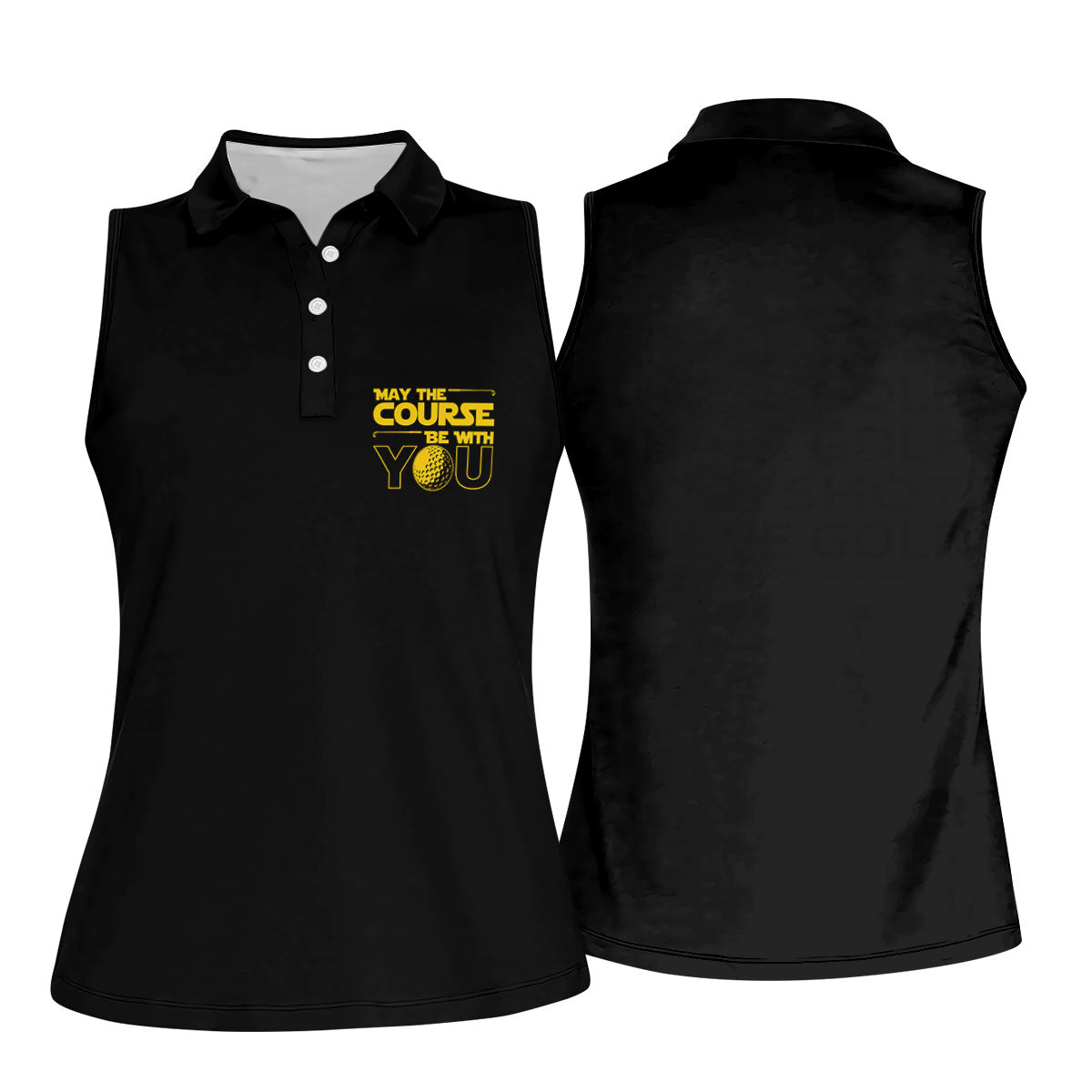 May The Course Be With You Movie Inspired Funny Golf Shirts, Women's Golf Tops, Ladies Golf Shirts