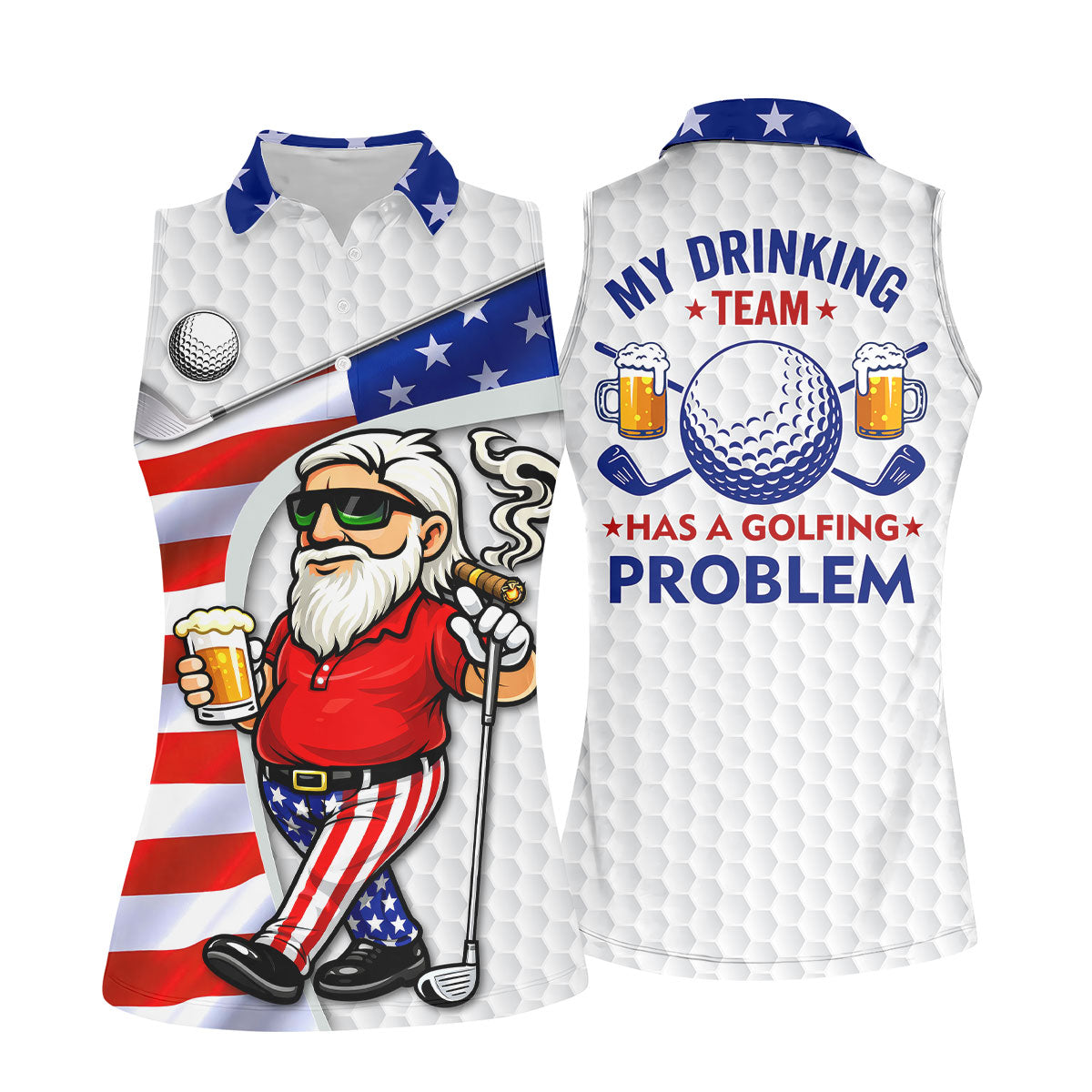 My Drinking Team Has A Golfing Problem Funny 4th Of July Golf Shirt, 250 Years Golf Shirt For Women