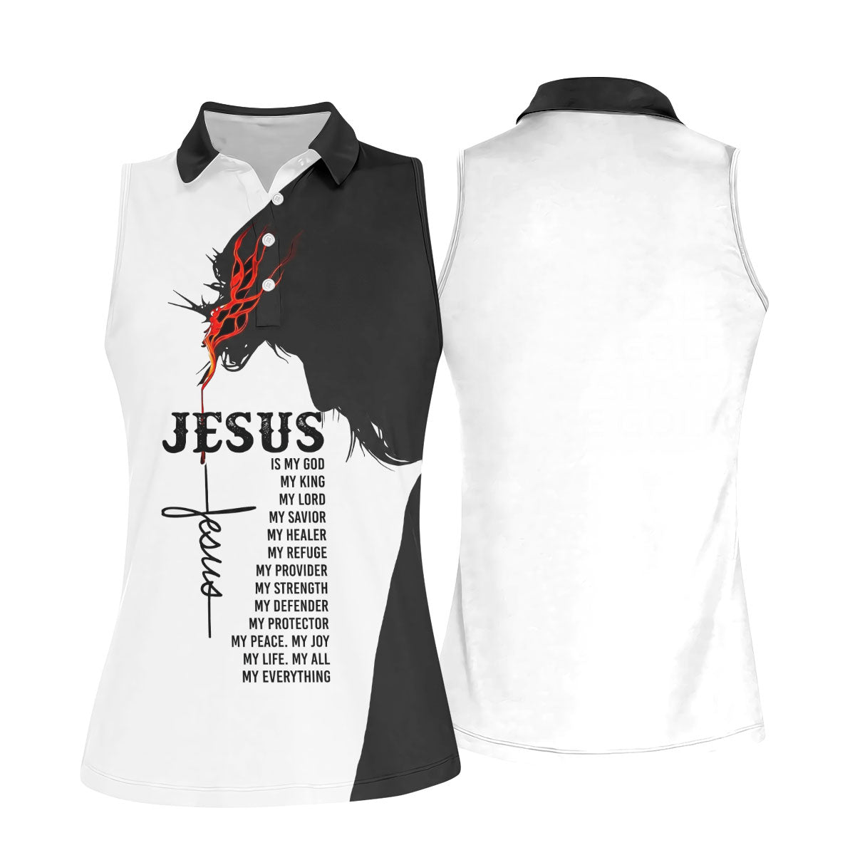 Funny Jesus Is My Everything Horse Polo Shirt, Ladies Golf Shirt, Women's Golf Polo