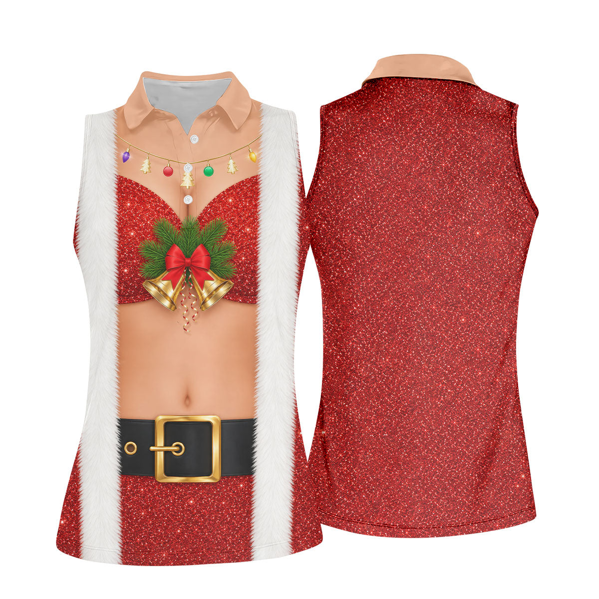 Women's Funny Mrs Claus Costume Golf Shirt, Christmas Golf Shirt, Women’s Golf Apparel