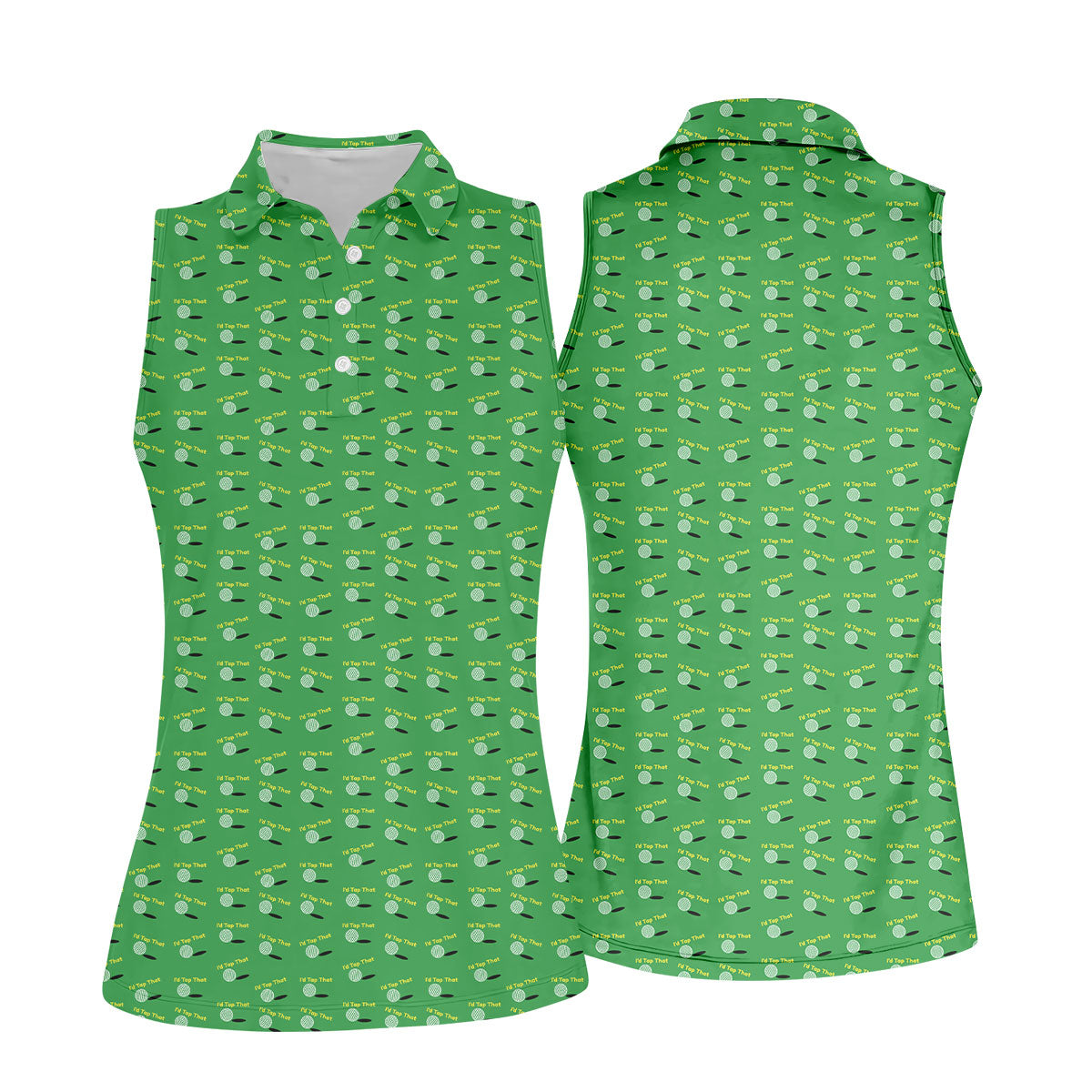 Funny Id Tap That Golf Ball Pattern Golf Shirt, Womens Golf Tops, Golf Polo For Women