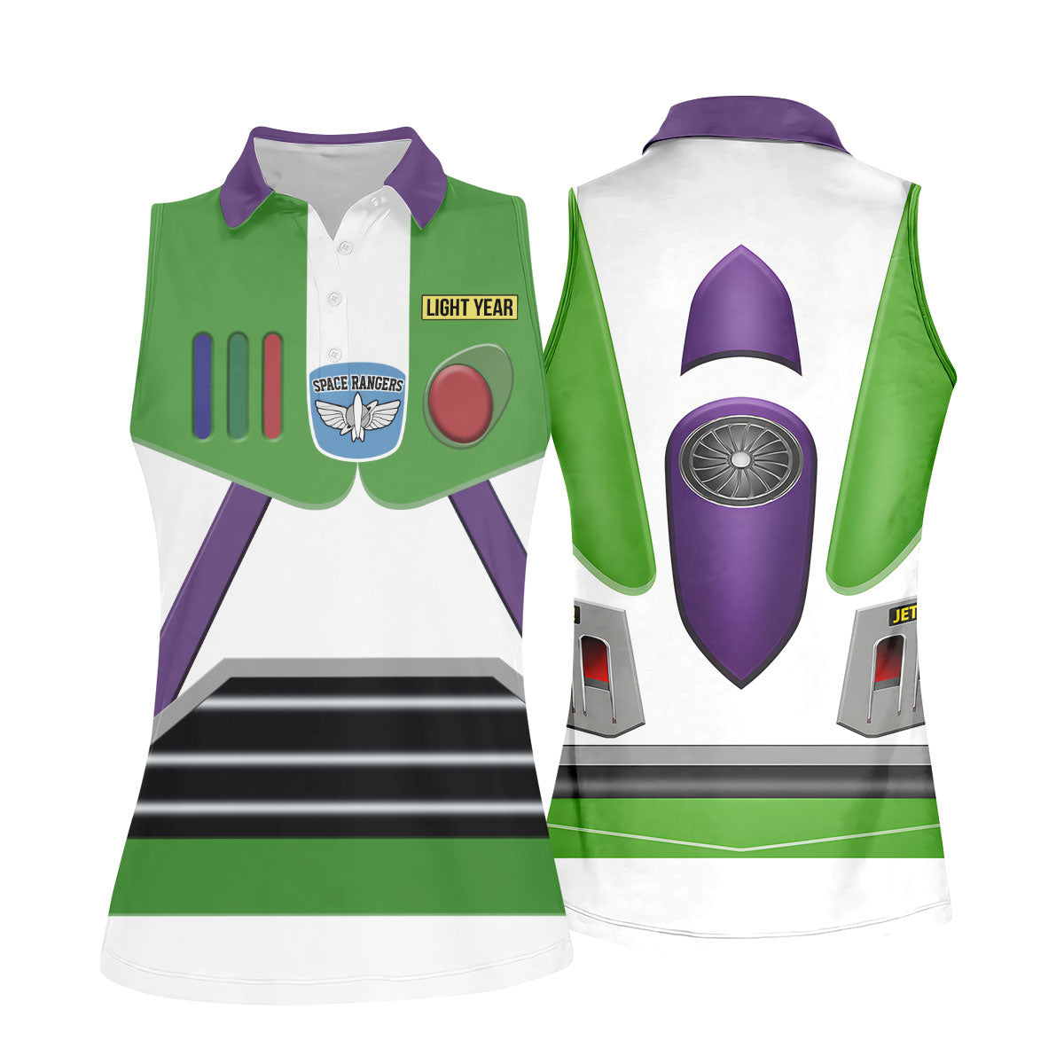 Sci Fi Space Ranger Costume Hawaiian Golf Shirt, Golf Polo For Women, Printed Golf Shirt