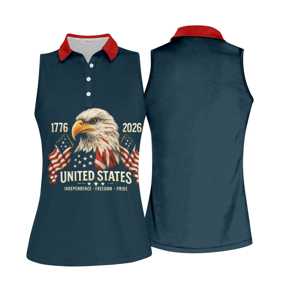 America Flag 250th 1776-2026 4th Of July Golf Shirt, Patriotic Golf Shirt, Golf Shirts For Women