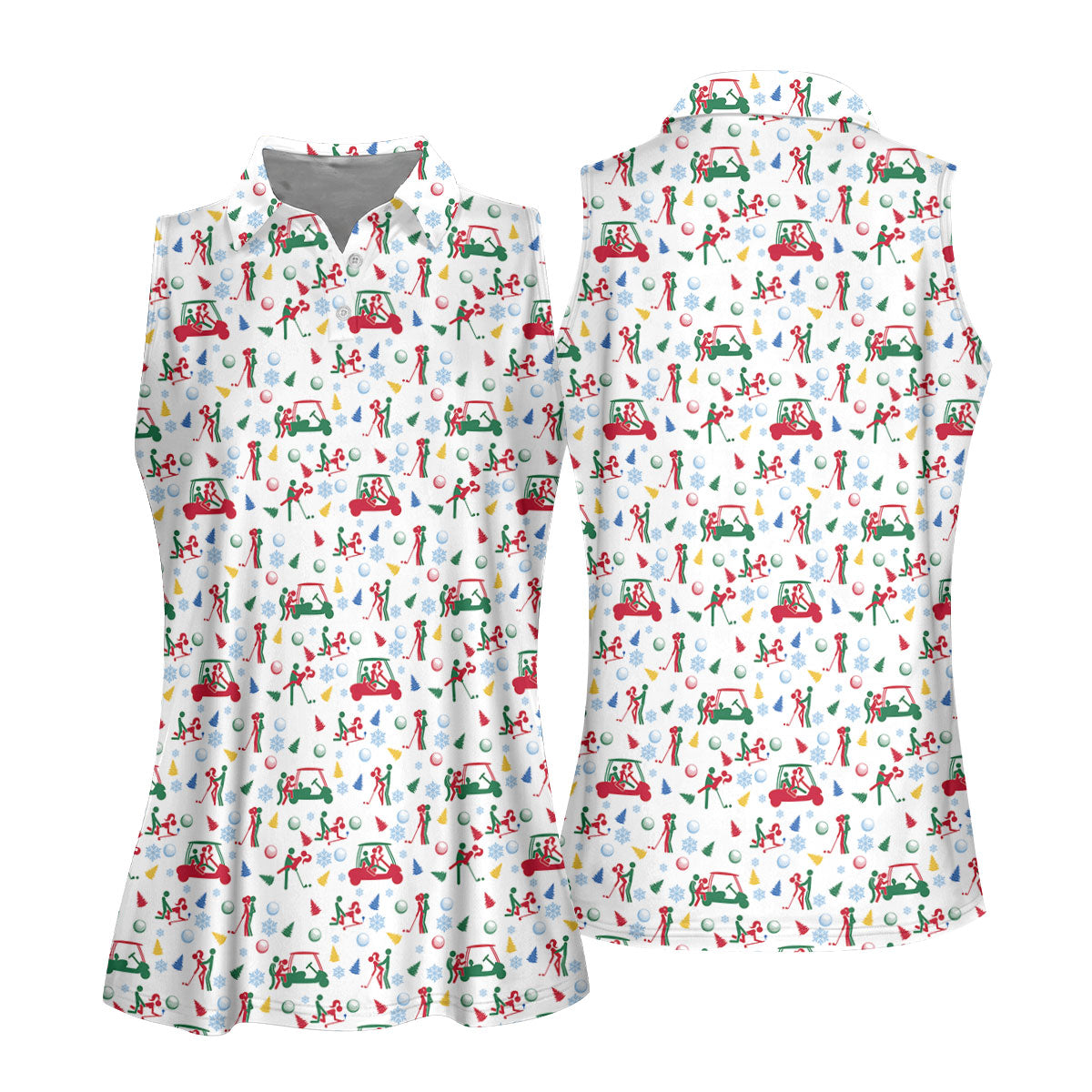 Funny Cheeky Golf Cart Christmas Golf Shirt, Women’s Golf Polo, Women’s Golf Apparel