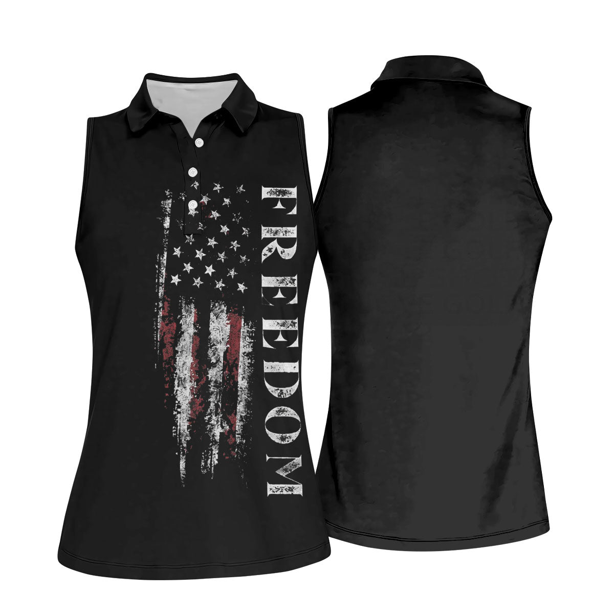 Freedom USA Distressed Flag US 250th Anniversary Golf Shirt, Patriotic Golf Shirt, Golf Shirts For Women