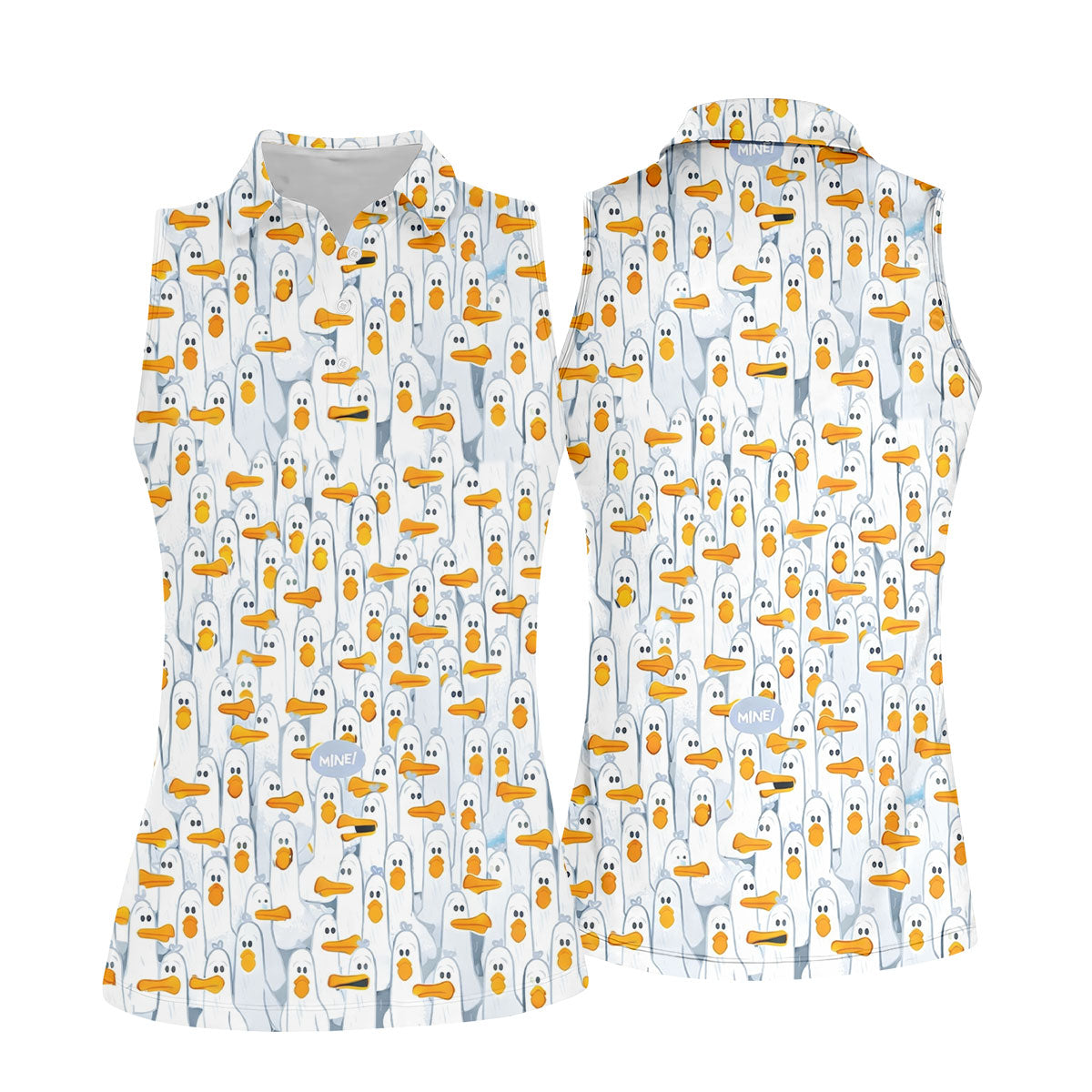 Mine Mine Mine Golf Shirt, Funny Seagull Beach Pattern, Golf Shirt For Women