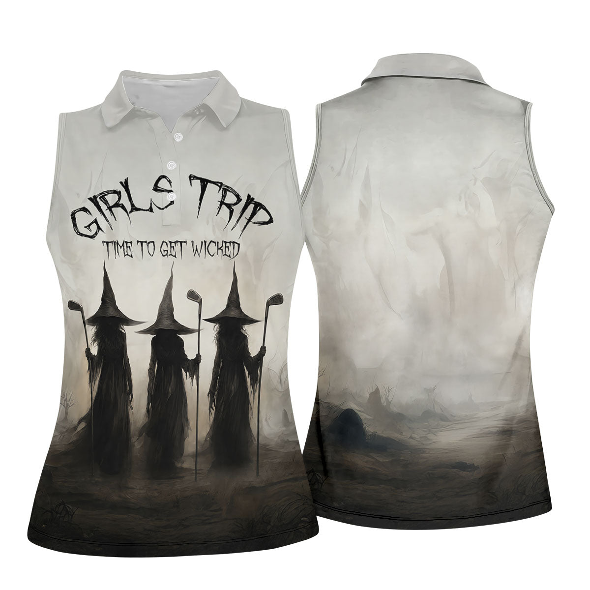 Girls Trip Time To Get Wicked Golf Polo Shirt, Ladies Golf Tops, Golf Shirts For Women